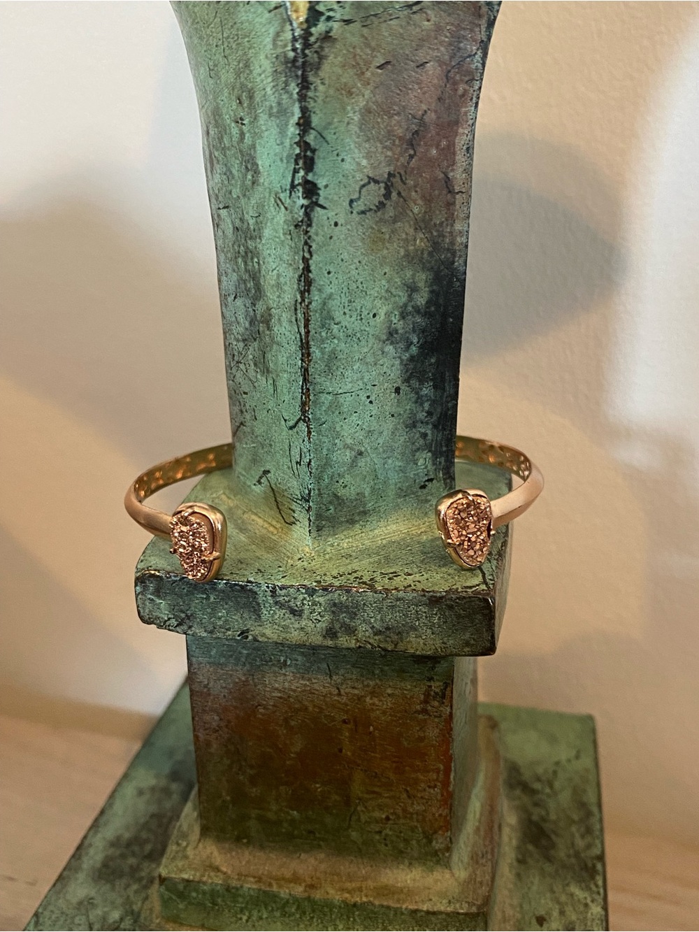 Kendra Scott Hanna Rose Gold Pinch Cuff Drusy Bracelet